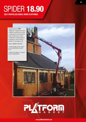 Nacelles à bras articulés sur chenilles Platform Basket SPIDER 18.90 PRO