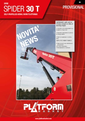 Nacelles télescopiques sur chenilles Platform Basket SPIDER 30 T