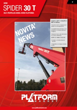 Nacelles télescopiques sur chenilles Platform Basket SPIDER 30 T