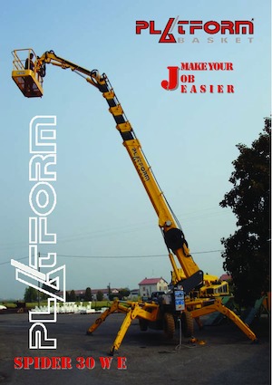 Nacelles télescopiques sur chenilles Platform Basket SPIDER 30 WE