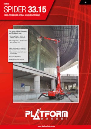 Nacelles à bras articulés sur chenilles Platform Basket SPIDER 33.15