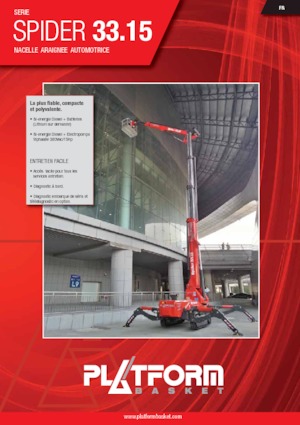 Nacelles à bras articulés sur chenilles Platform Basket SPIDER 33.15