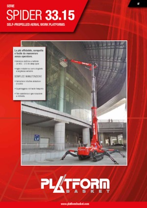 Nacelles à bras articulés sur chenilles Platform Basket SPIDER 33.15