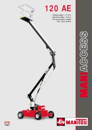 Nacelles à bras articulés sur roues Manitou 120 AE