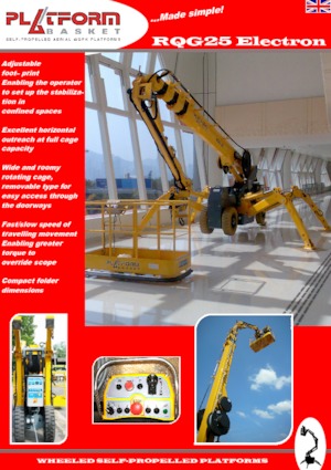 Nacelles à bras articulés sur roues Platform Basket SPIDER 25 WE