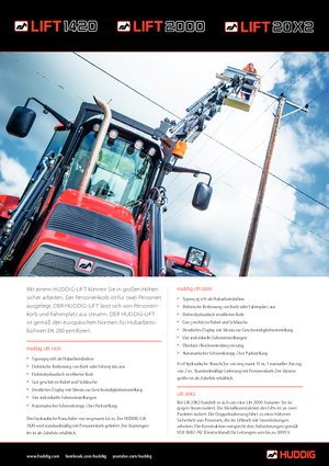 Nacelles télescopiques sur camion Huddig Lift 2000