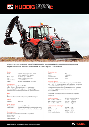 Chargeuses pelleteuses Huddig 1260 C