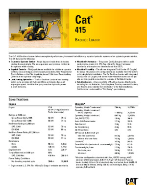 Chargeuses pelleteuses Caterpillar 415