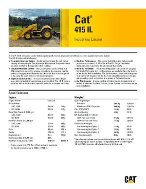 Chargeuses pelleteuses Caterpillar 415 IL