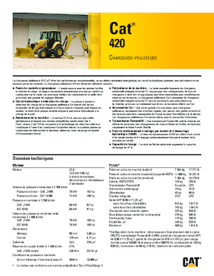 Chargeuses pelleteuses Caterpillar 420