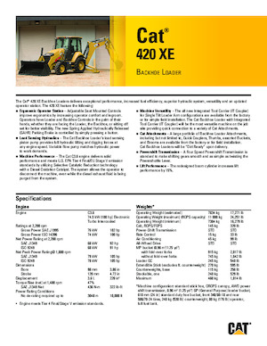 Chargeuses pelleteuses Caterpillar 420 XE