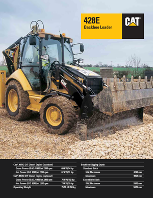 Chargeuses pelleteuses Caterpillar 428E 4x4