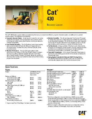 Chargeuses pelleteuses Caterpillar 430