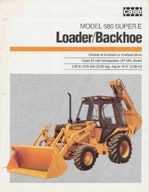 Chargeuses pelleteuses Case 580 Super E 