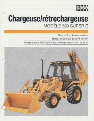Chargeuses pelleteuses Case 580 Super E 