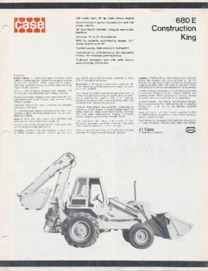 Chargeuses pelleteuses Case 680 E