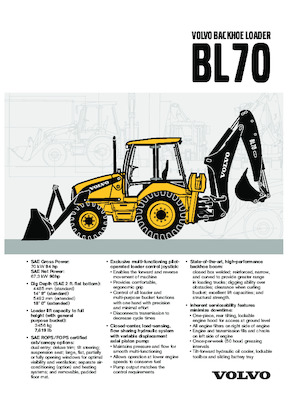 Chargeuses pelleteuses Volvo BL 70