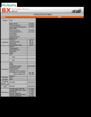 Chargeuses pelleteuses Kubota BX 24