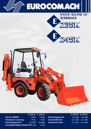 Chargeuses pelleteuses Eurocomach E 235 K