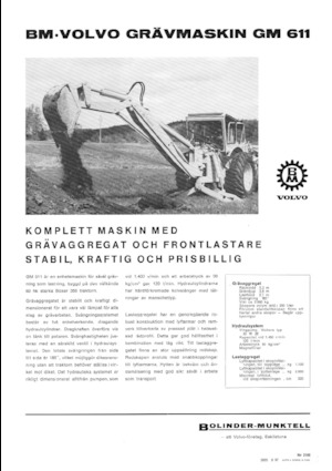 Chargeuses pelleteuses Volvo GM 611