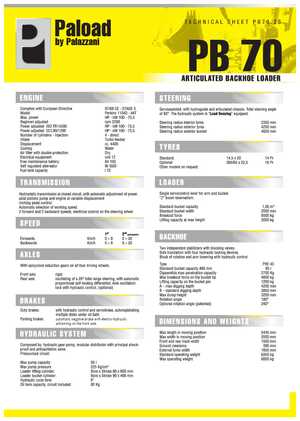 Chargeuses pelleteuses Palazzani PB 70.2