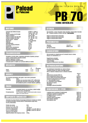 Chargeuses pelleteuses Palazzani PB 70.2