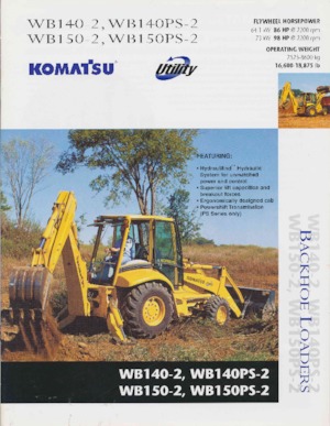 Chargeuses pelleteuses Komatsu WB 150-2
