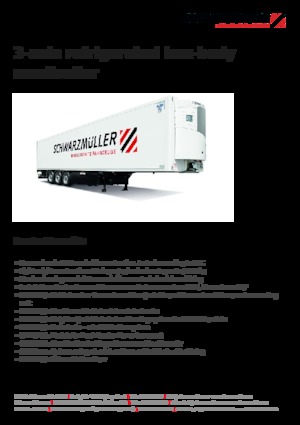 Semi-remorques/Fourgons Schwarzmüller 3-axle refrigerated box-body semitrailer