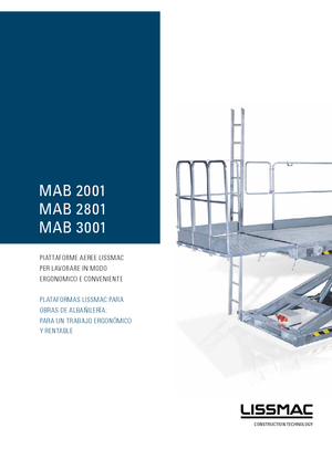 Plateformes de travail pour échafaudages Lissmac MAB 3001