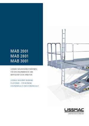 Plateformes de travail pour échafaudages Lissmac MAB 3001