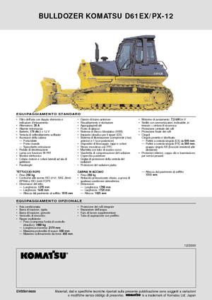 Bulldozers Komatsu D61PX-12