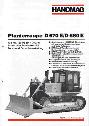 Bulldozers Hanomag D 670 E