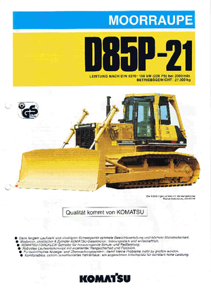 Bulldozers Komatsu D85P-21