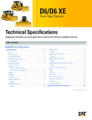 Bulldozers Caterpillar D6 XE LGP