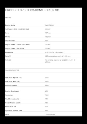 Bulldozers Caterpillar D9 GC