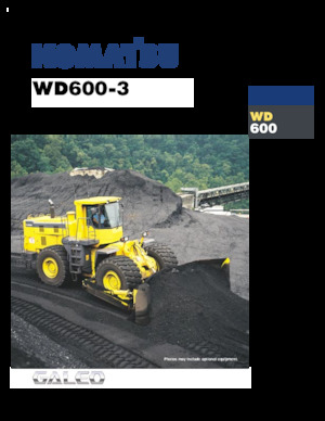 Bouteur sur pneus Komatsu WD600-3