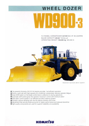 Bouteur sur pneus Komatsu WD900-3
