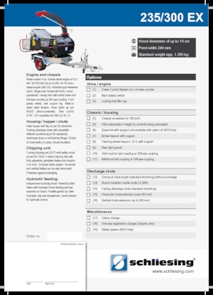Déchiqueteuses de bois Schliesing 300 EX