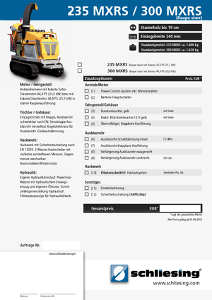 Déchiqueteuses de bois Schliesing 235 MXRS