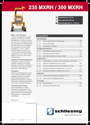 Déchiqueteuses de bois Schliesing 235 MXRH Raupe