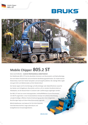 Déchiqueteuses de bois Bruks 805.2 ST