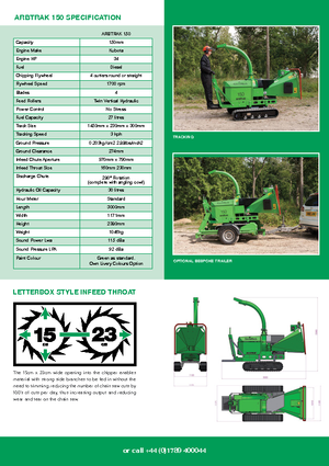 Déchiqueteuses de bois Green Mech Aborist 150-26 D