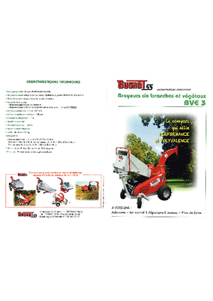 Déchiqueteuses de bois Bugnot BV-E 3