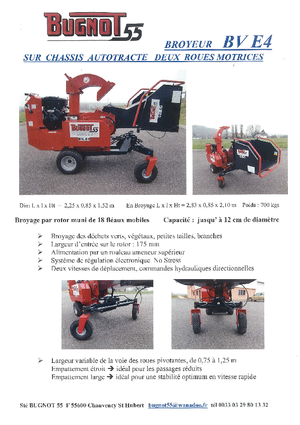 Déchiqueteuses de bois Bugnot BV-E 4 18 R