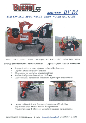 Déchiqueteuses de bois Bugnot BV-E 4 PF