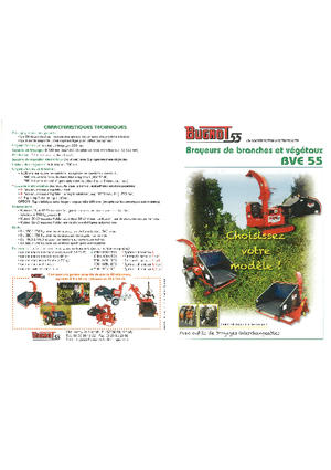 Déchiqueteuses de bois Bugnot BV-E 55 PF
