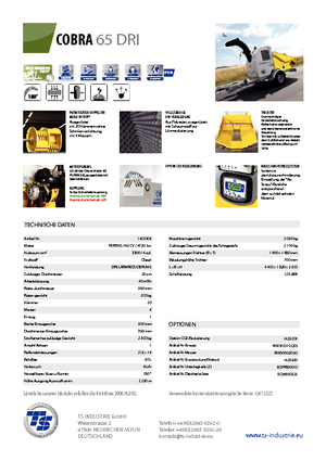 Déchiqueteuses de bois TS-Industrie Cobra 65 DRI
