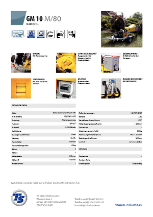 Déchiqueteuses de bois TS-Industrie GM 10 M 80