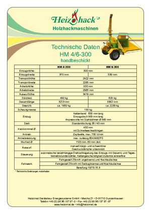 Déchiqueteuses de bois Heizohack HM 4-300