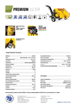 Déchiqueteuses de bois TS-Industrie Premium 22 ER